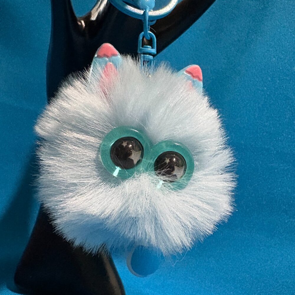 Cute Pom Pom Cat Phone Car Pendant Girl Key Chain Handbag Chain New